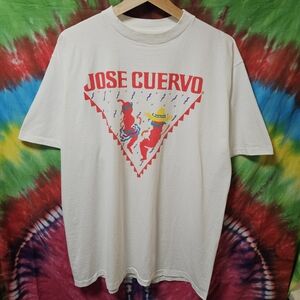 Delta White Jose Cuervo Single Stitch Tee with Red Logo XL